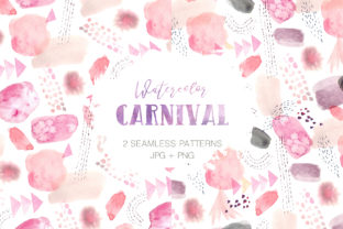 2 Watercolor Carnival Patterns: A Versatile Design Resource for Creative Projects