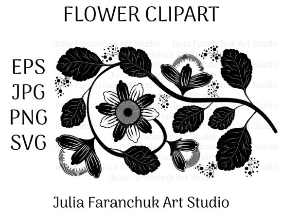 Black and White Flowers for Creative Projects