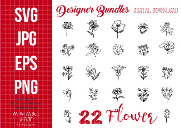 Bundles Flower Clip-art Wall Art for Creative Projects