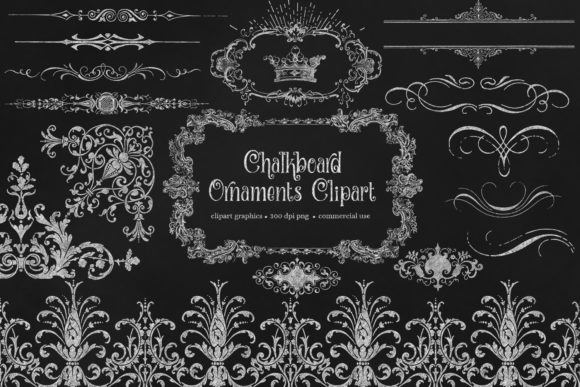 Chalkboard Ornaments Clipart: A Versatile Tool for Creative Projects