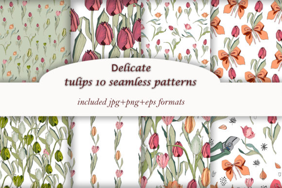 Delicate Tulips: A Versatile Design Resource for Spring-Themed Creations