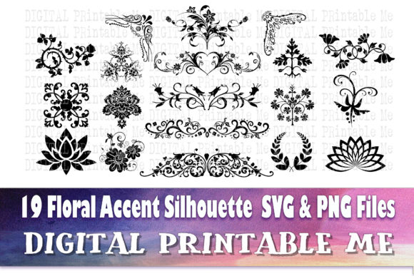 Floral Accent Silhouette Bundle