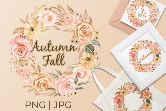Floral Wreath Autumn Falls