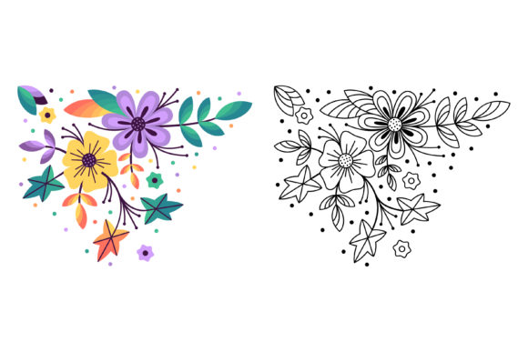 Illustration Flower Art for Weddings and More