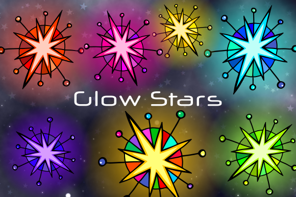 Starry Night Glow Stars Space Clipart: A Versatile Design Tool for Creatives and Creators