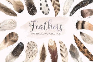 Watercolor Delicate Feathers Set: A Versatile Design Resource for Creative Projects