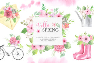 Watercolor Spring Floral Collection: A Versatile Tool for Creative Designers