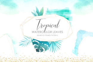 Watercolor Tropical Leaves Frames: A Versatile Design Resource for Creative Projects