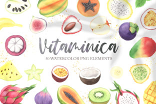 Watercolor Vitaminica Fruit Set: A Versatile Collection for Creative Projects
