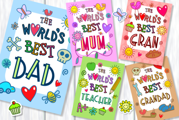 Worlds Best Mum Dad Family Poster Set: A Versatile Asset for Creative and Personal Projects