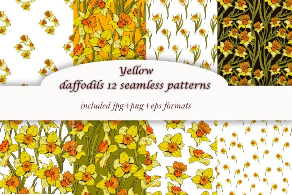 Yellow Spring Daffodils - 12 Patterns for Creative Projects